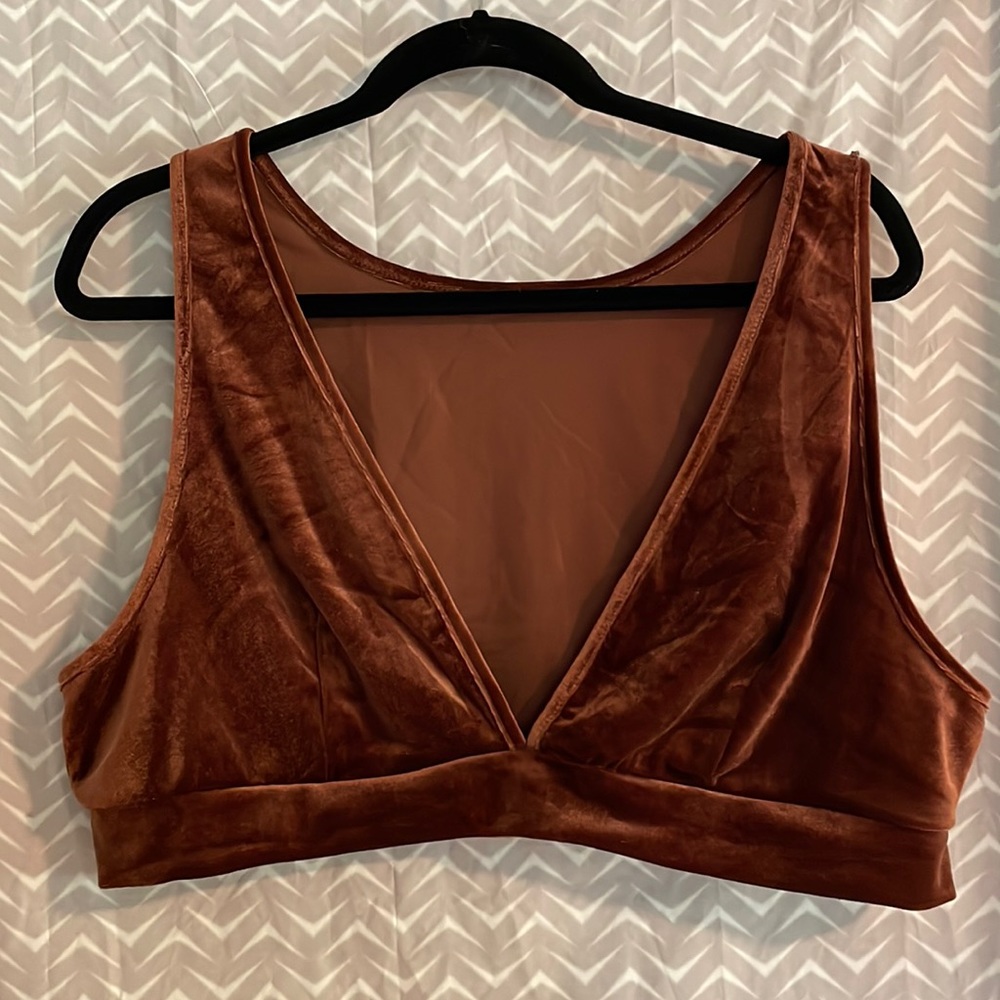 Brown Velvet Bralette